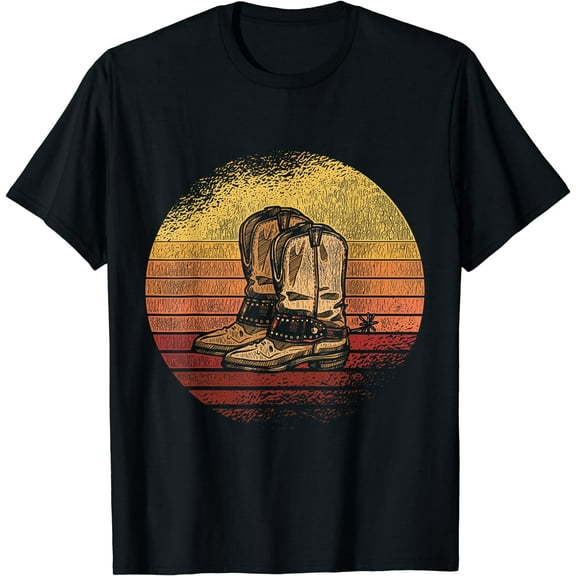 Western Cowboy T-Shirt Black 2X-Large