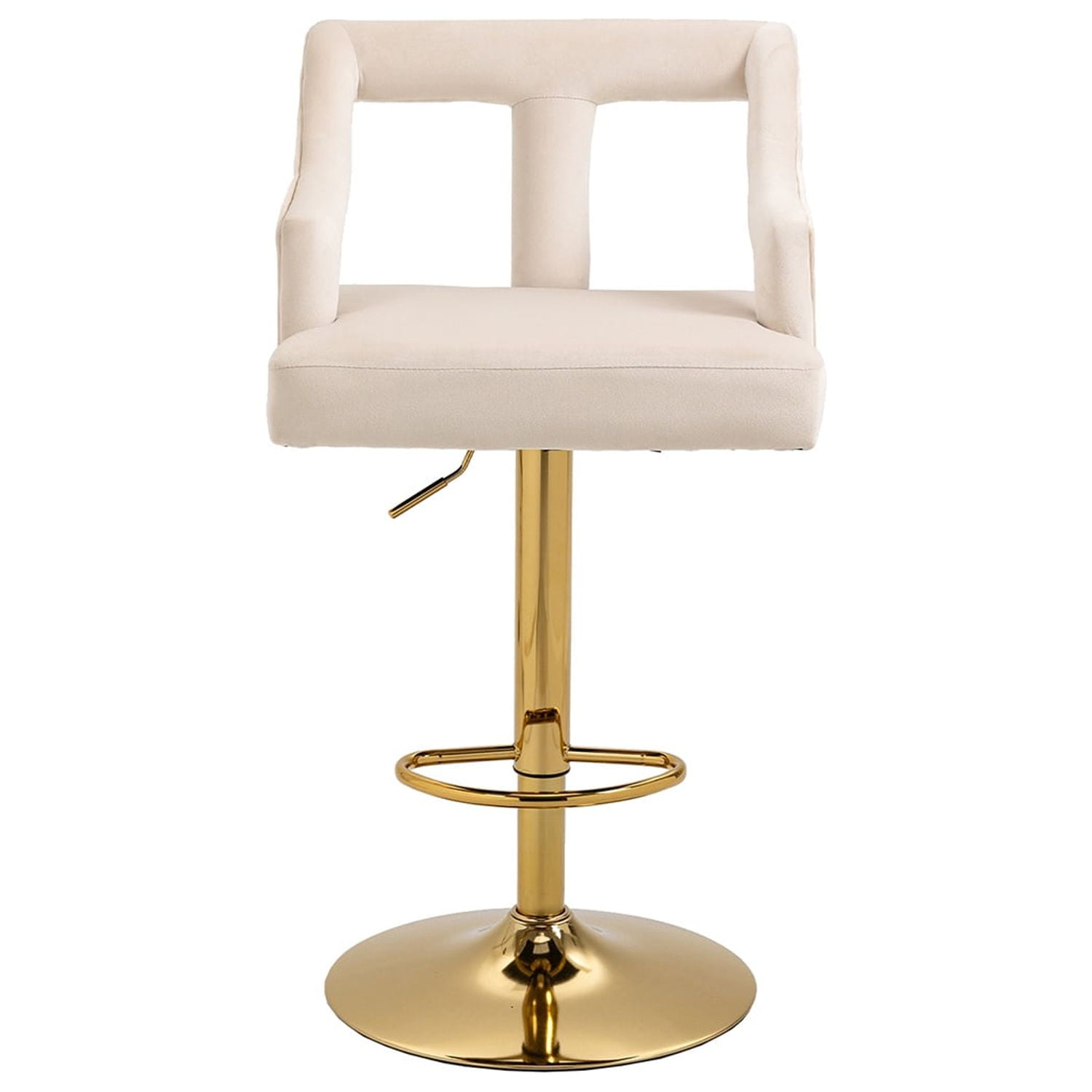 Kepooman Counter Height Bar Stools, Swivel Adjustable Barstools with Back, Set of 1, White Kepooman Counter Height Bar Stools, Swivel Adjustable Barstools with Back, Set of 1, White