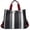 Black-large, variant on Tote Bag Hobo Bag for Women Canvas Shoulder Bag Chic Crossbody Bag Satchel Large Handbag Color Contarst Stripe