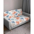 thumbnail image 3 of Multicolored Coral Sofa Couch Cushion Covers Washable, Removable Stretchable Sectional Couch Covers, Coastal Ocean Orange Blue Green Ombre Slipcovers for L & T Shape Sofa Protector S Size 3 pcs, 3 of 7