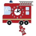 thumbnail image 1 of Children's Wall Clocks - 3d Cartoon Motif Wall Decoration Silent Clock For Children's Room (fire Engine), 1 of 4