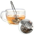 thumbnail image 2 of Cergrey Cute Stainless Steel Loose Tea Infuser Leaf Strainer Filter Diffuser Herbal Spice Shell Pincher, tea infusers, loose tea infusers, 2 of 8