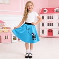 thumbnail image 2 of Leey-World Girls 50s Poodle Dress with Polka-Dot Printed Scarf for Kids Halloween Clothes, 2 of 6