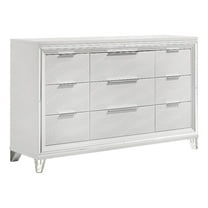 Marmore 9-drawer Dresser Cabinet White