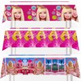thumbnail image 2 of Mantel de plástico con temática Barbi para niños y niñas, cubierta de mesa de fiesta de feliz cumpleaños, decoraciones de Baby Shower, favores, 1 lote, 2 of 5