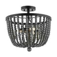 thumbnail image 2 of JONATHAN Y Drift Wood Bead 16" 3-Light Bohemian Farmhouse Iron LED Semi Flush Mount, Oil Rubbed Bronze/Grey, JYL9902A, 2 of 9