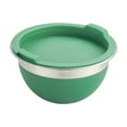 thumbnail image 3 of Tramontina 10-Piece Stainless Steel Mixing Bowl Set with Lid, High Wall with Mint Green Silicone Sides, Dishwasher Safe, 3 of 8