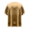 thumbnail image 7 of Womens Clothing Kelon Dressy Tops for Women Short Sleeve Shirts Crew Neck Glitter Sequins Shirts Work Blouses Business Casual Outfits Lightweight Shirt Casual Going Out Top, L, 7 of 7