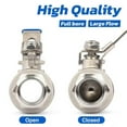 thumbnail image 5 of U.S. Solid 2pcs 2-Way Manual Ball Valve 304 Stainless Steel 1 in Female x Male NPT, 5 of 6