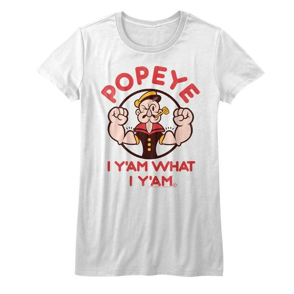 Popeye Y'Am White Junior Women's T-Shirt