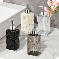 HomeDM Soap Dispenser, Plastic Hand Soap Dispenser for Bathroom Kitchen 450ml(15oz) Refillable Soap Dispenser Empty Pump Bottles Dispenser Gray