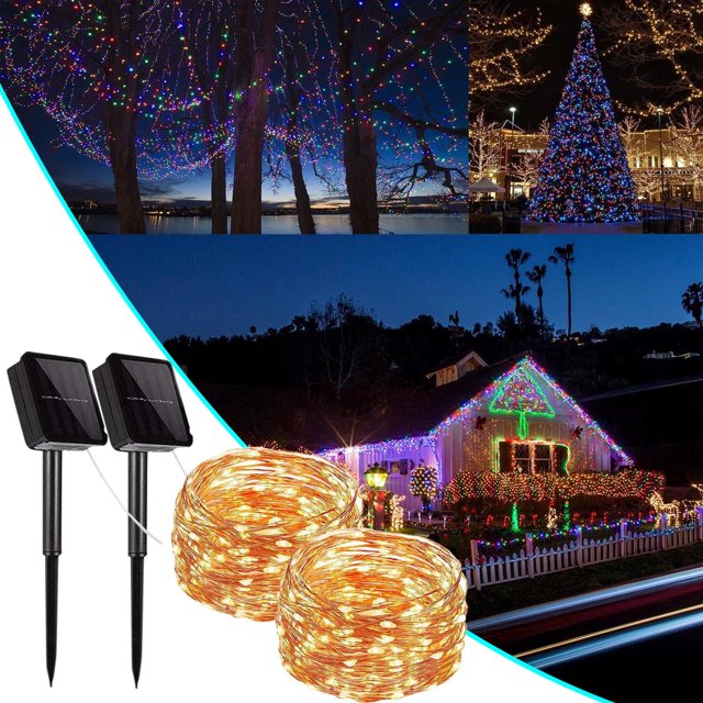 Teissuly Solar Fairy Lights Outdoor Waterproof,120LED Solar Outdoor Lights 12M 8 Modes Outdoor String Lights for Patio Decoration Fairy Lights for Garden,Patio,Tree,Party,Wedding Decor Teissuly WER202311012966