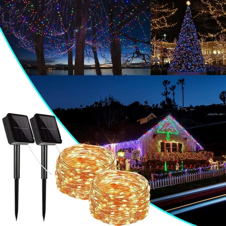 

Naughtyhood Christmas Sale 12M120LED Solar Lights Outdoor Garden 8 Modes Waterproof Solar String Lights2PCS Clearance Home Decoration