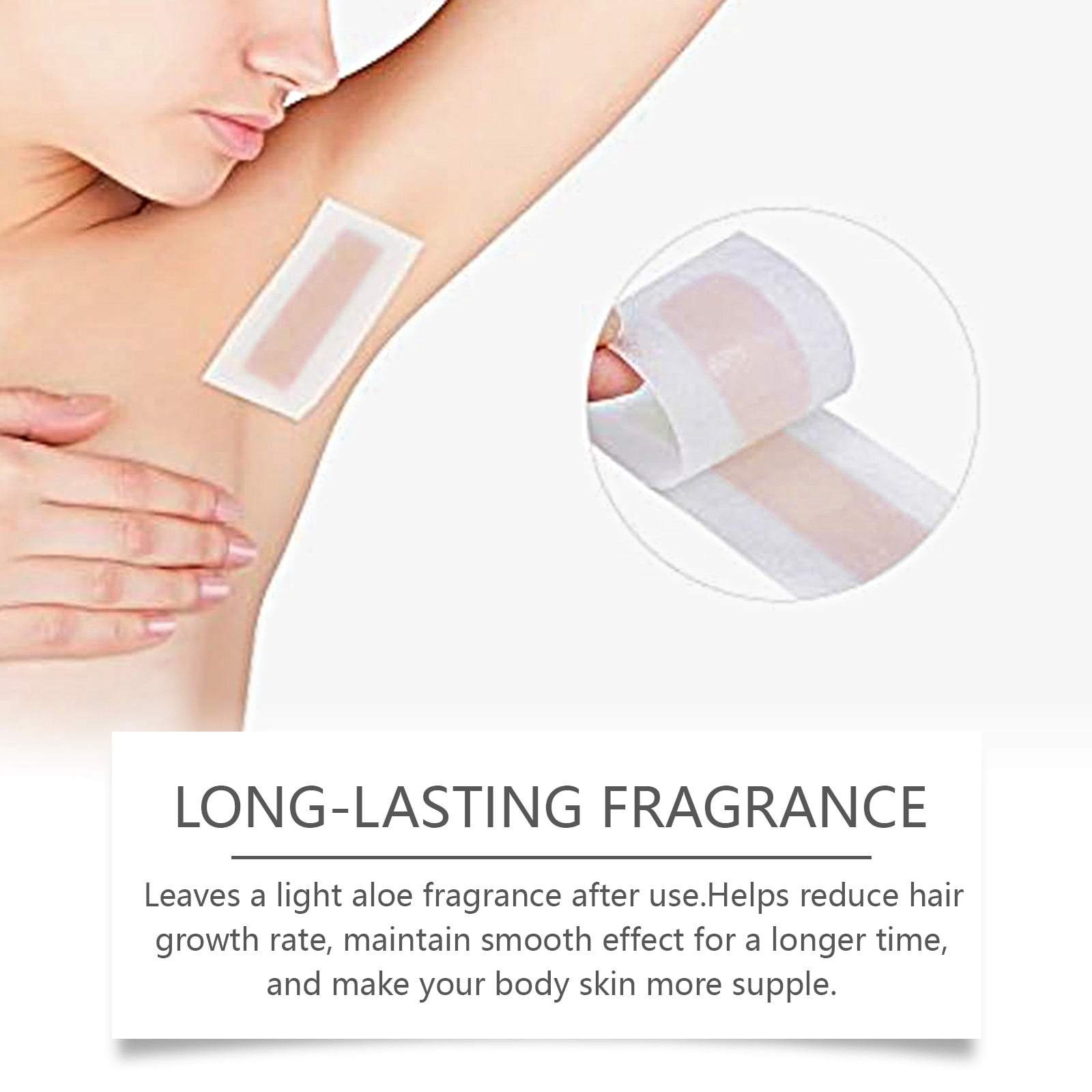 Alvantor Wax Strips Hair Removal for Legs and Body, Gentle and Fast-Working, Aloe 30 Count