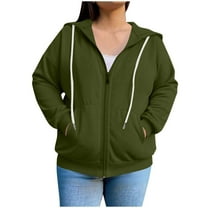 Plus Size Hoodies for Women Zip Up Lightweight Sweatshirt Long Sleeve Hooded Jacket Coat Fall Casual Outfits with Pockets