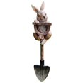 thumbnail image 1 of Rabbit On Shovel Resin Insert Plaque Decoration Ornament Home Patios Outdoor Rabbit, 1 of 5