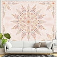 thumbnail image 3 of Gojian Boho Floral Mandala Tapestry Wall Hanging Pink Bohemian Flower Medallion Tapestry Aesthetic Watercolor Hippie Indian Small Tapestries for Bedroom Living Room Dorm Decor, 3 of 6