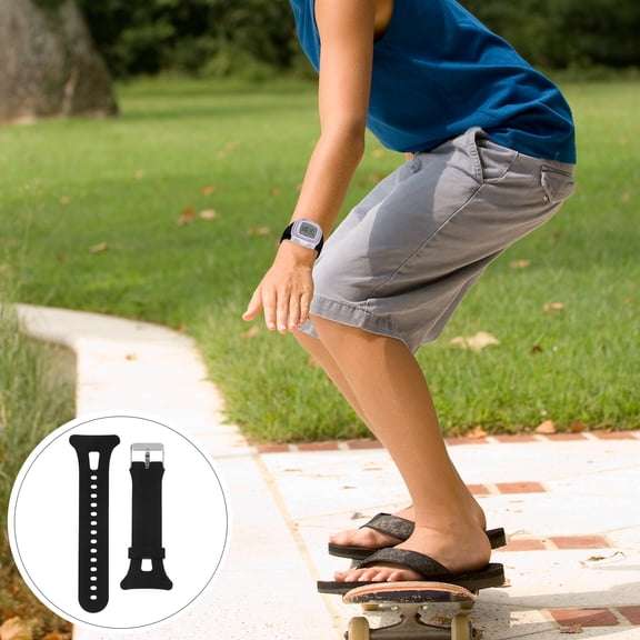 Silicone Replacement Smart Watch Band Compatible with Garmin Forerunner 10 15 Fitness Strap