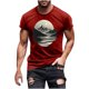 thumbnail image 1 of Hombres Pantalones Cortos de Manga Corta Impresa Casual Cuello Redondo Superior, Camisa de Moda para el Verano Y la Primavera, 1 of 8