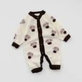 thumbnail image 2 of FINALGANG Baby Boy Girl Romper Cute Panda Prints Knitted Jumpsuit Long Sleeve Crewneck Buttoned Bodysuit For Casual Daily Wear Trendy Onesie, 2 of 5