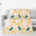 thumbnail image 1 of Balery Banana With Leaves Manta de Felpa Suave y Acogedora – Cobija de Franela Aterciopelada para Cama, Lavable y Cálida para Sofá, Mascotas, Transpirable-80"x60", 1 of 7