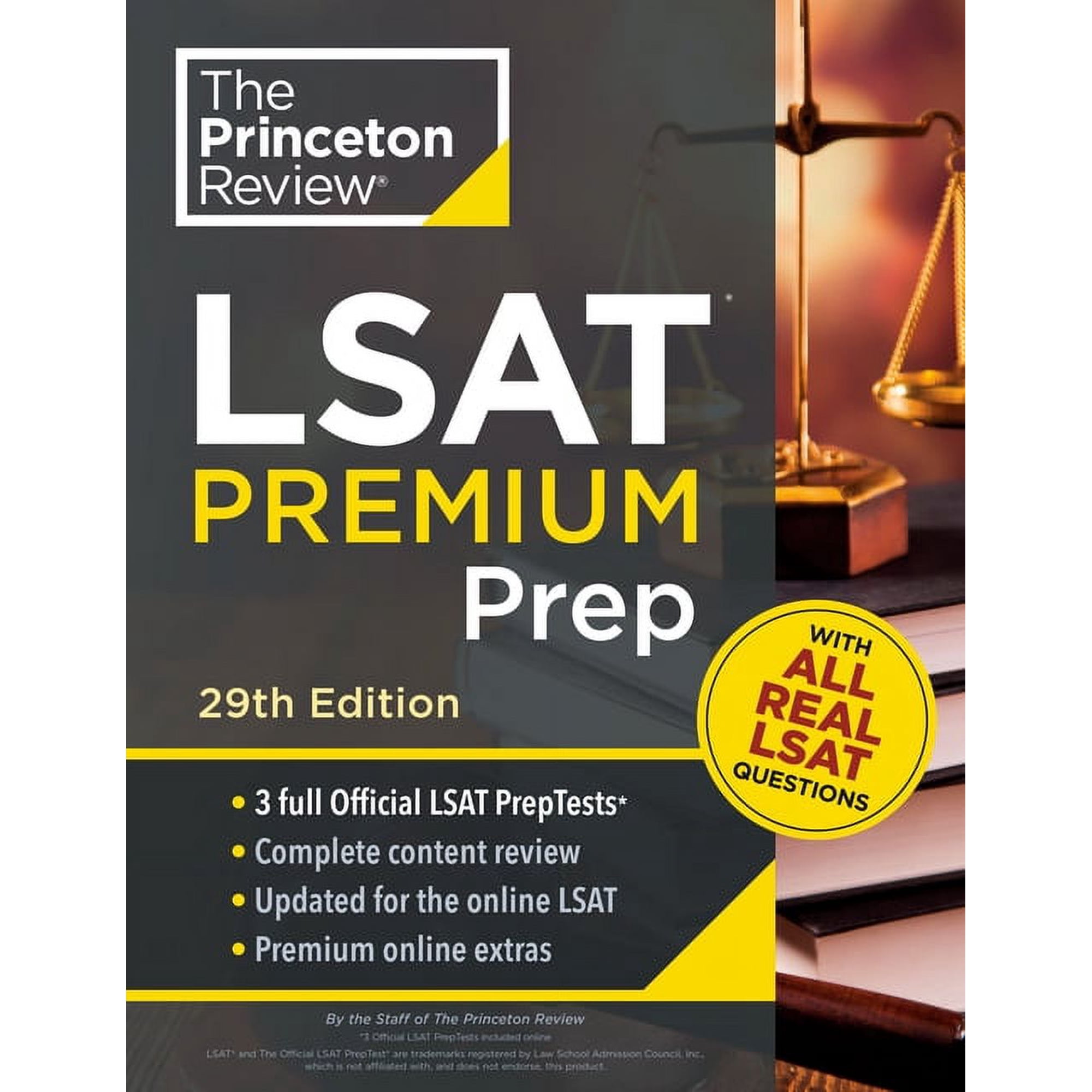 Graduate School Test Preparation Princeton Review LSAT Premium Prep, 29th Edition: 3 Real LSAT Preptests + Strategies & Review, (Paperback)