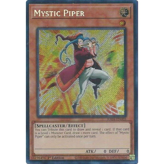 YuGiOh Quarter Century Stampede Secret Rare Mystic Piper RA04-EN005