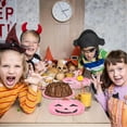 thumbnail image 5 of Uioepy Final Sale A 9-Inch Halloween Pumpkin Cake Plate With 20 Pink Pieces 20 Pcs Pumpkin Disposable Plates Halloween Paper Plates Cute Pumpkin Decorative Plates For Halloween Birthday Table Decor Pa, 5 of 8