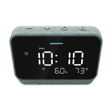 Lenovo - Smart Clock Essential 4" Smart Display with Alexa - Misty Blue