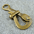 thumbnail image 2 of 3.8" Belt Buckle Vintage Brass Pelican Hook Brass Quick Release Shackle, 2 of 5