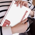 thumbnail image 6 of A5 Pp Soft Silicone Coil Notebook, 60 Sheets Smooth Writing Journal, 180° Flat Lay Spiral Pad for Schol and Office, Waterproof Flexible Cover Notebook (Red), 6 of 6