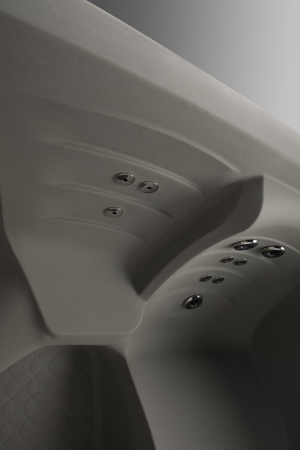 All New 2025 HydroLuxe MAUI LOUNGER Taupe/Grey Hot Tub - 5-person, 26 Jets, Convertible 110v/220v