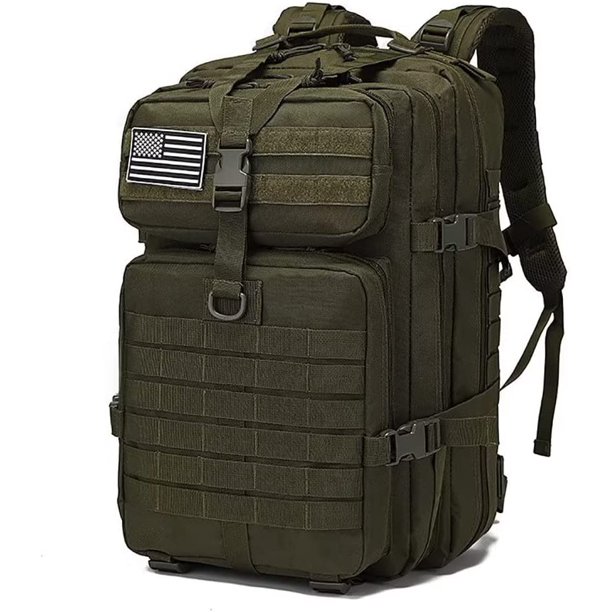 QWZNDZGR Men's Backpack Waterproof Military Tactical Daypack 50L Hiking