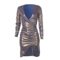 thumbnail image 4 of Sngxgn Womens Summer Dresses Square Neck Lantern Sleeve Tie Backless Ruffle A-Line Casual Dress(Blue,L), 4 of 6