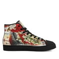 thumbnail image 2 of Easter Day Jesus He Is Risen High Top Canvas Shoes Sneakers Black Size 5, 2 of 7