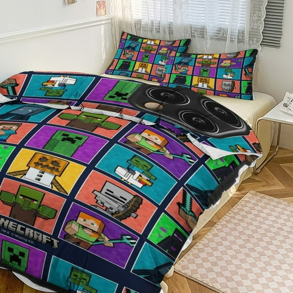 Fortnite Bedding Sets Twin Queen King Size Game Printed Bed Set 3Pcs Duvet Cover Bedroom Decor for Boys Girls Adult Gift 1Comforter 2 Pillowcases