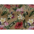 thumbnail image 4 of oneOone Viscose Jersey Light Brown Fabric Floral & Leaves Tropical Quilting Supplies Print Sewing Fabric By The Yard 60 Inch Wide, 4 of 5