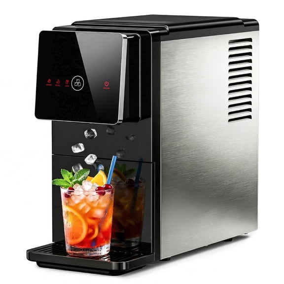 Simzlife Countertop Nugget Ice Maker - 40lbs/24h Chewable Sonic Pellet Ice Machine, 1.8L Removable Tank, Auto Self-Cleaning & Smart Measured Dispensing for Home, Office, Party