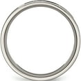 thumbnail image 2 of Titanium Polished Claddagh Laser Design 8mm Flat Band (Size 7) Made In China tb3n-7, 2 of 5