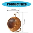 thumbnail image 3 of Space Saving Cats Swing Bed with Rattan Like Weave for Apartment Cats Hammock Bed Resting Bed for Small Cats, 3 of 8