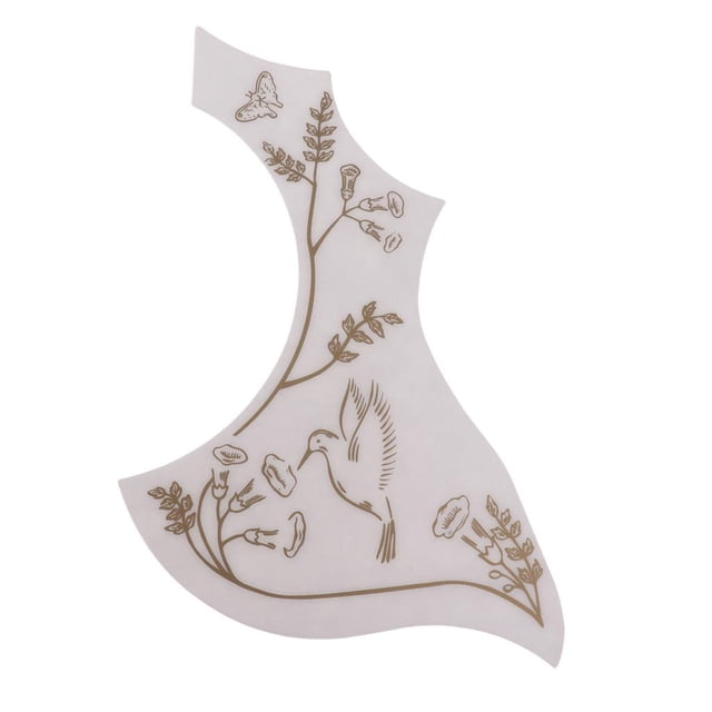 Plaque de Protection Anti-Rayures pour Guitare Acoustique 40 Pouces Blanc