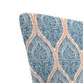 thumbnail image 6 of Jordan Manufacturing 74" x 22" Andorra Tiger Lily Navy Damask Rectangular Outdoor Chaise Lounge Cushion with Ties, 6 of 10