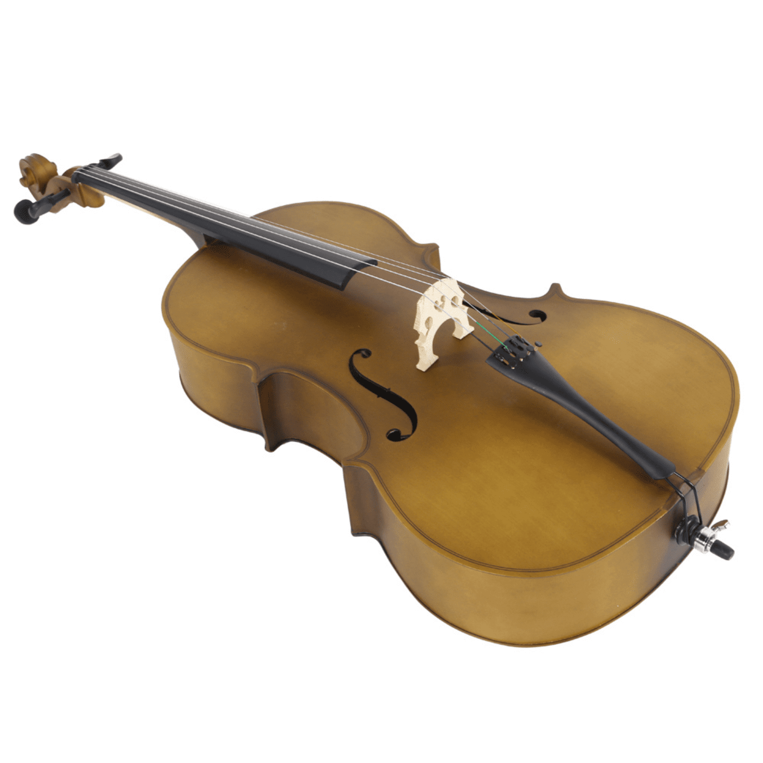 Hassch 4/4 Full Size Cello with Case, Beginner Cello Kit with Bow and Rosin, Matte Golden