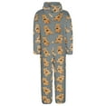 thumbnail image 5 of Taqqpue Women's Onesie Hooded Pajamas Fluffy Zipper Long Sleeve Fleece Jumpsuit Sleepwear, 5 of 9