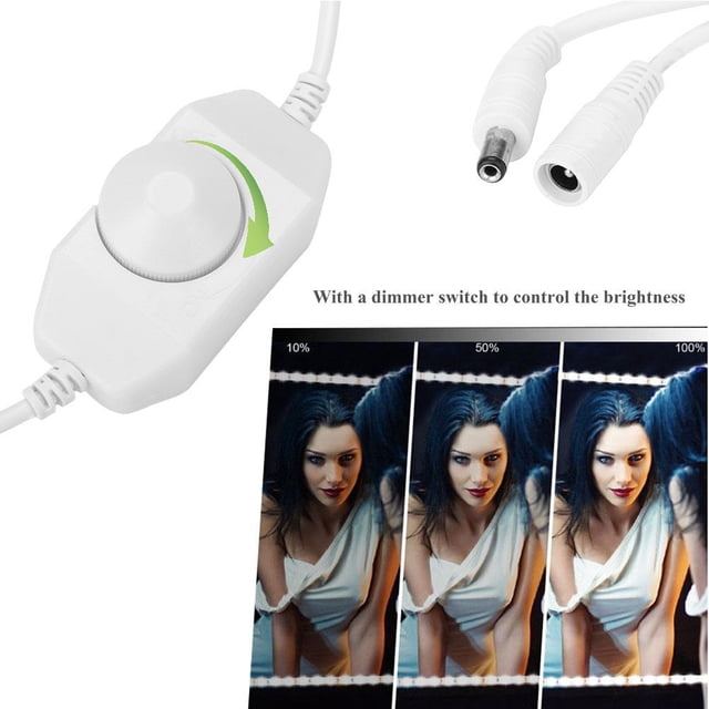 Fugacal Espejo de vanidad Tira de luces LED Tira de luces Espejo de maquillaje Tira de luces LED Tira de maquillaje Fugacal No se aplica