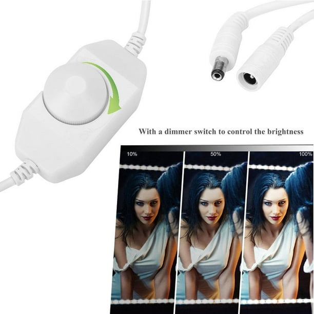 Fugacal Espejo de vanidad Tira de luces LED Tira de luces Espejo de maquillaje Tira de luces LED Tira de maquillaje Fugacal No se aplica