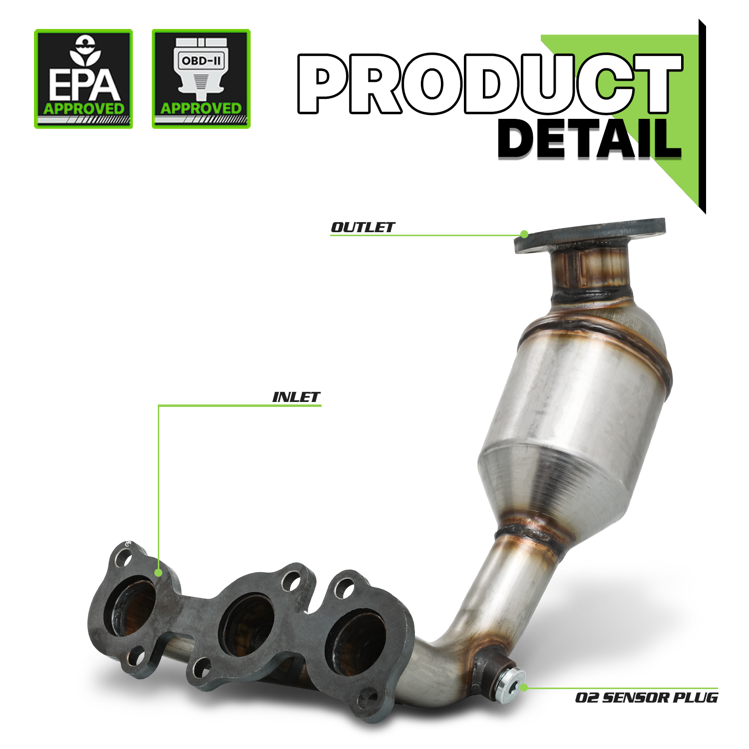 EPA Approved Catalytic Converter With Resonator For 04-06 Sienna 3.3L FWD
