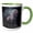 Green/White, variant on 3drose, a Dreamlike Unicorn Walking Through a Destroyed City, 11oz Mug
