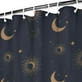 thumbnail image 4 of Gothic Shower Curtain - Dark Celestial Moon & Star Print, Mystical Cosmic Theme Bath Decor, Waterproof Polyester, 36"Wx72"L, Goth Aesthetic Gift, 4 of 5