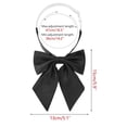 thumbnail image 2 of INSPIRE CHIC Women's Metallic Shiny Bowties Sparkly Pre-tied Solid Color Bow Ties Cute Black One Size, 2 of 6